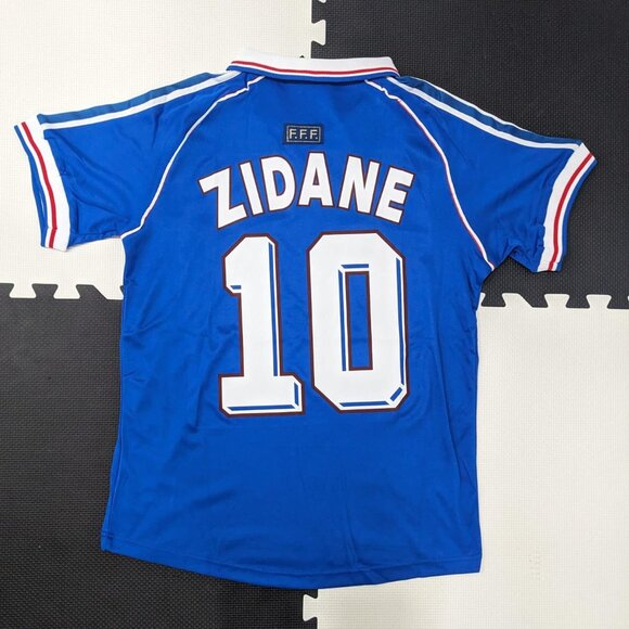 Zidane #10 France 1998 World Cup Adidas Jersey - Picture 2 of 9